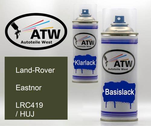 Land-Rover, Eastnor, LRC419 / HUJ: 400ml Sprühdose + 400ml Klarlack - Set, von ATW Autoteile West.